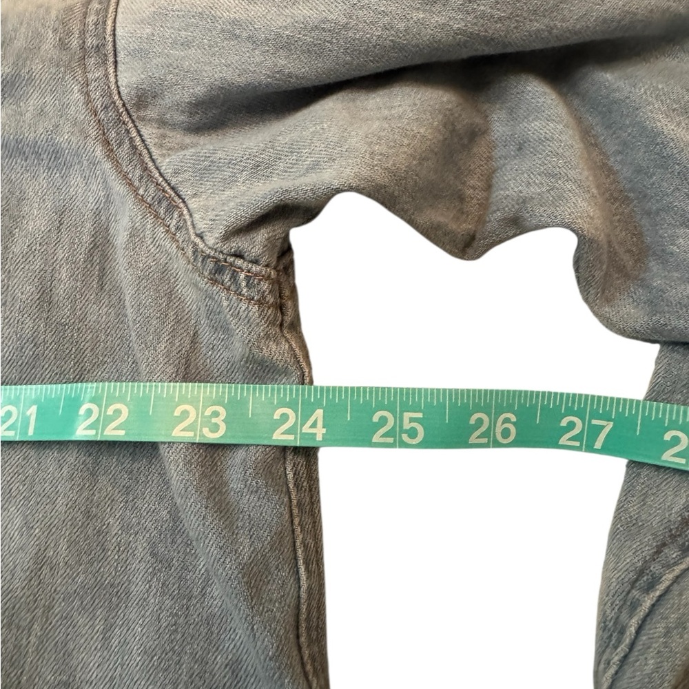 Universal Thread Denim  Button Down Shirt With Embroidered Star Pattern - Picture 5 of 9